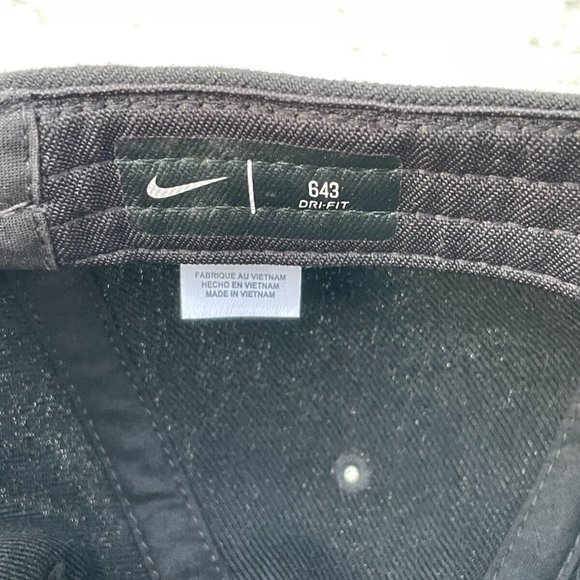 Nike Hat Black Dri fit 643 Sport Baseball Cap Hat Size L/XL - Picture 6 of 9
